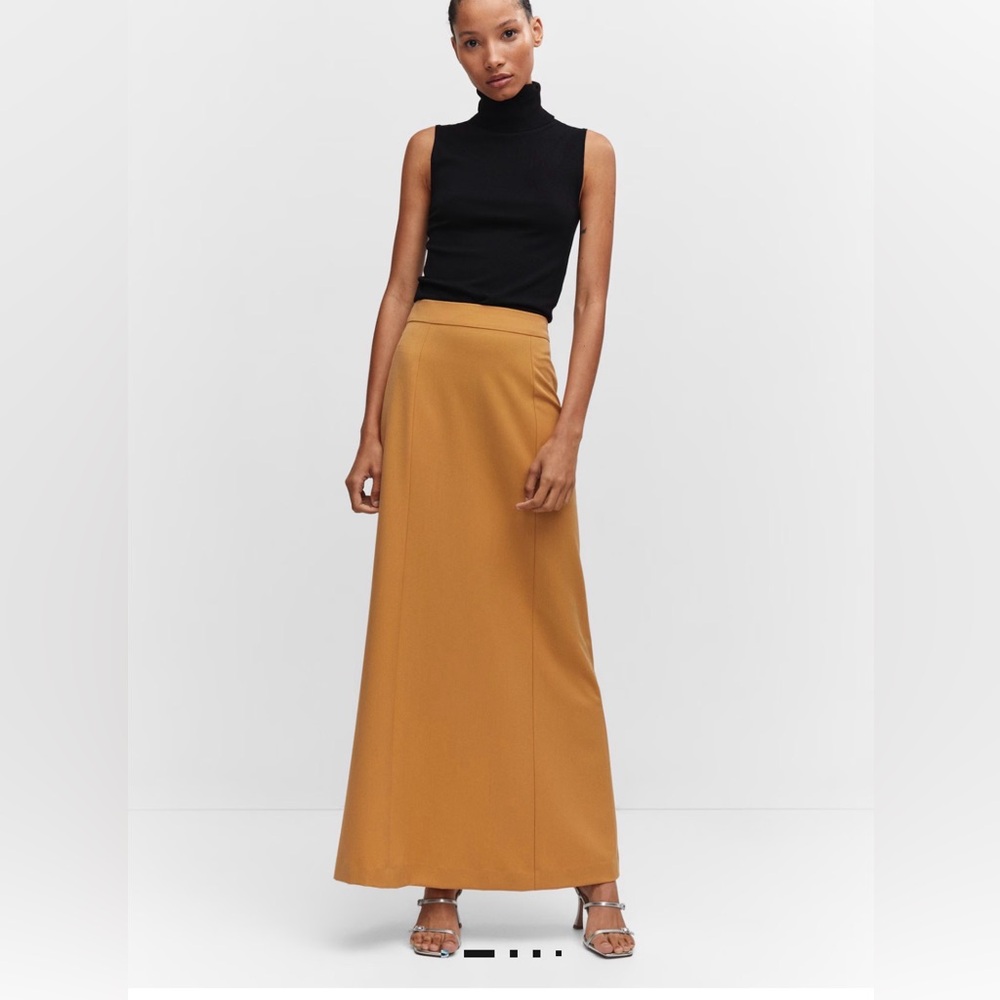 Mango Mustard Maxi Skirt